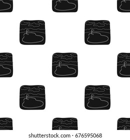 Golf course.Golf club single icon in black style vector symbol stock illustration web.