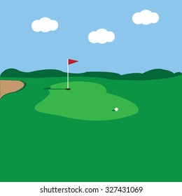 Golf course-vector