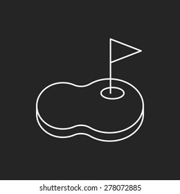 golf court line icon