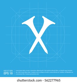 Golf crossed tees icon 