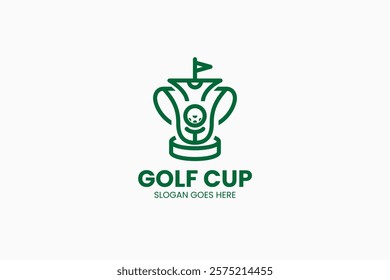 Golf Cup Logo. Vector Illustration