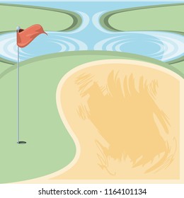 Golf Curse With Sand Trap