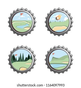 golf curses scene seals