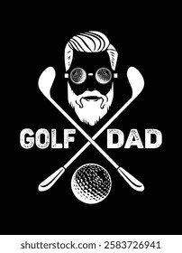 Golf Dad With Beard And Cool Sunglasses