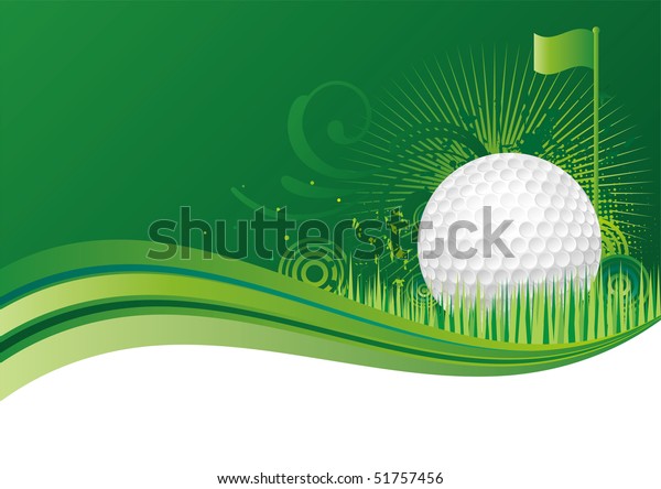 Golf Design Elementsgreen Background Stock Vector (Royalty Free) 51757456
