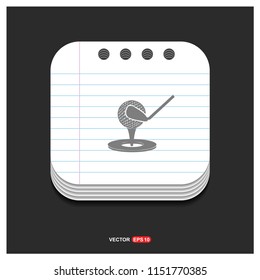 Golf design Icon - Free vector icon