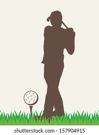 golf design over  background vector illustration