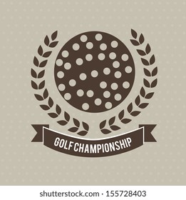 golf design over beige background vector illustration 