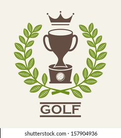 golf design over beige  background vector illustration