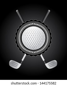 golf design over black background vector illustration