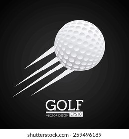 Golf design over black background, vector illustration.