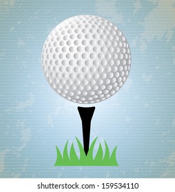 golf design over blue   background vector illustration