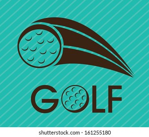 golf design over blue  background vector illustration