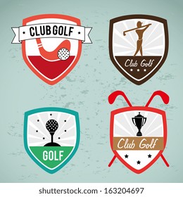 golf design over blue  background vector illustration
