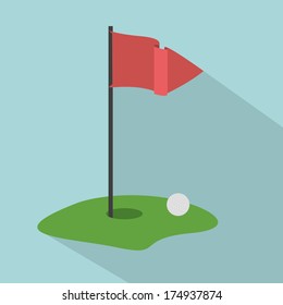 golf design over  blue background vector illustration