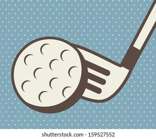 golf design over dotted  background vector illustration