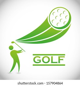 golf design over gray  background vector illustration