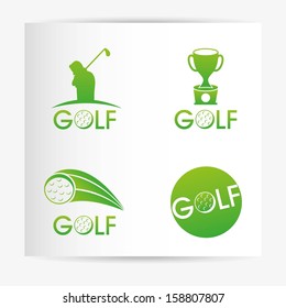 golf design over gray   background vector illustration