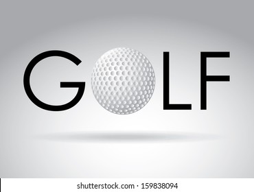 golf design over gray   background vector illustration