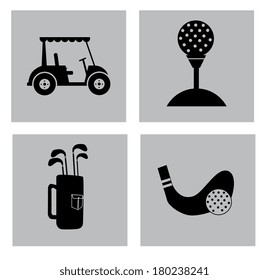 golf design over  gray background vector illustration
