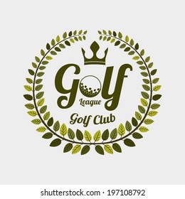 Golf design over gray background, vector illustration