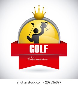 golf  design over gray  background vector illustration