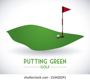 golf design over gray background vector illustration