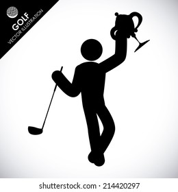golf design over gray  background vector illustration