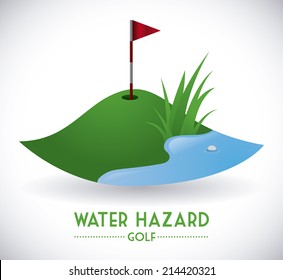 golf design over gray background vector illustration