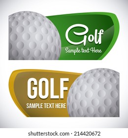 golf design over gray  background vector illustration