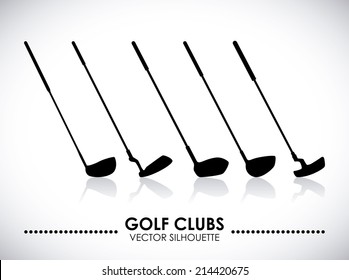 golf design over gray background vector illustration