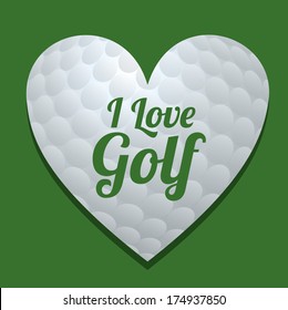 golf design over  green background vector illustration