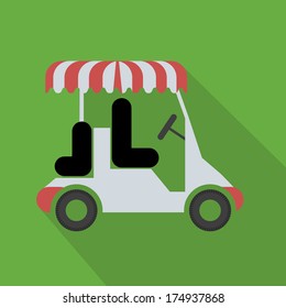 golf design over  green background vector illustration