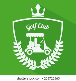 Golf design over green background, vector illustration