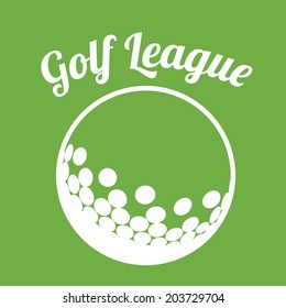 Golf design over green background, vector illustration