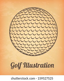 golf design over pink   background vector illustration