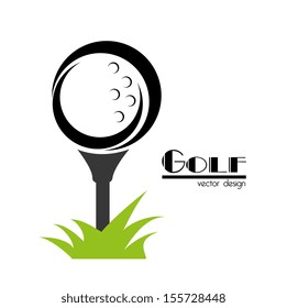 golf design over white background vector illustration