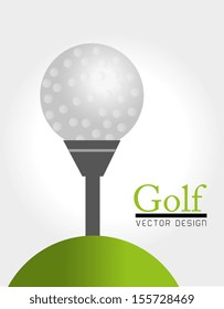 golf design over white background vector illustration