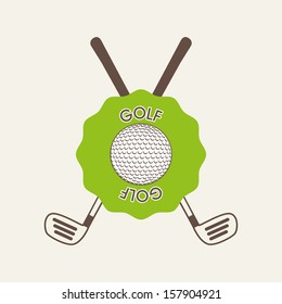 golf design over white  background vector illustration