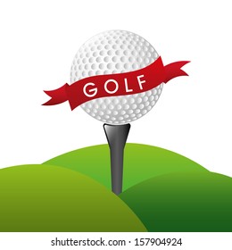 golf design over white   background vector illustration