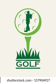 golf design over white  background vector illustration