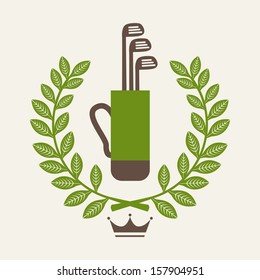 golf design over white background vector illustration