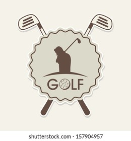 golf design over  white  background vector illustration