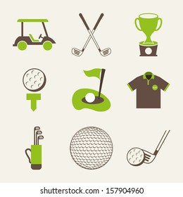 golf design over white  background vector illustration