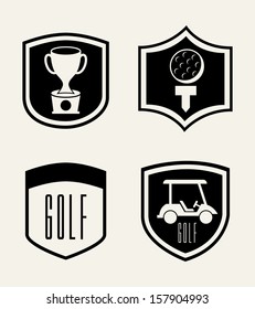 golf design over white background vector illustration