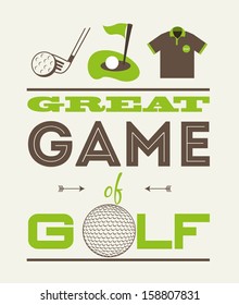 golf design over white   background vector illustration