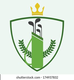golf design over white  background vector illustration