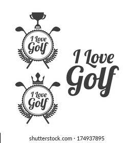 golf design over white  background vector illustration