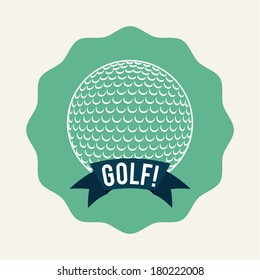 golf design over white background vector illustration