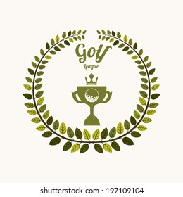 Golf design over  white background, vector illustration